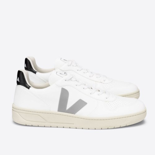 Veja V-10 CWL Mens Trainers White/Black UK 97478